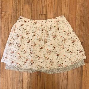 Floral & lace skirt from Barcelona.